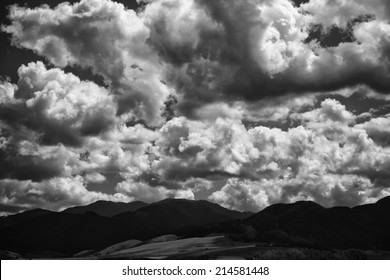 Dark clouds on the sky