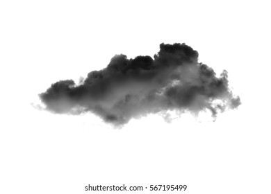 Dark Clouds On White Background