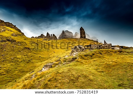 Similar – Image, Stock Photo The Wanderer Landscape