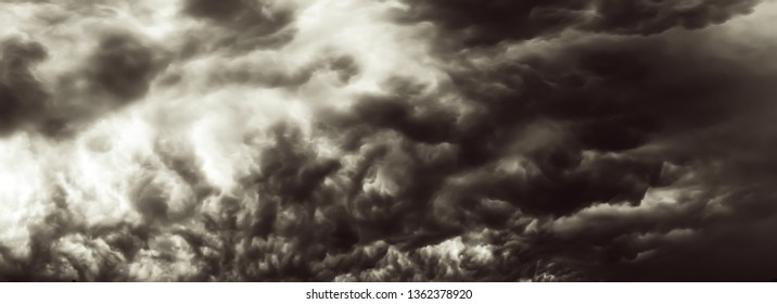 Dark clouds in panorama format