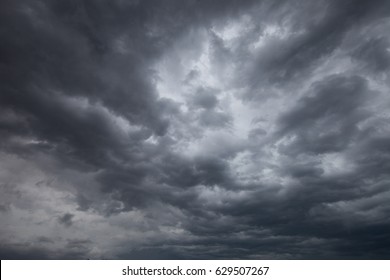 Dark clouds promise rain. - Shutterstock ID 629507267