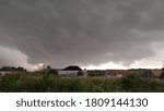 dark clouds sign of rain falling