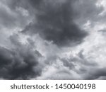 Dark clouds in the sky before wind storm and rain. Natural background