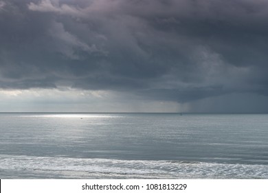 Dark Clouds And Storm In The Sea 