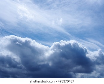 Dark Clouds Of The Typhoon In Japan