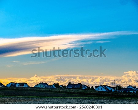 Dark cloudy sky in the evening