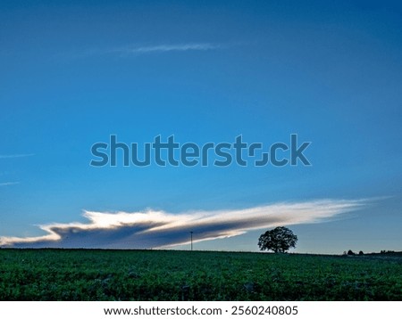 Dark cloudy sky in the evening