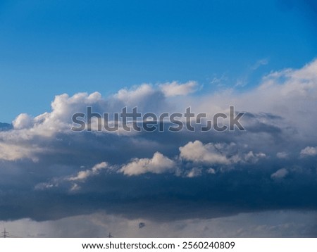 Dark cloudy sky in the evening