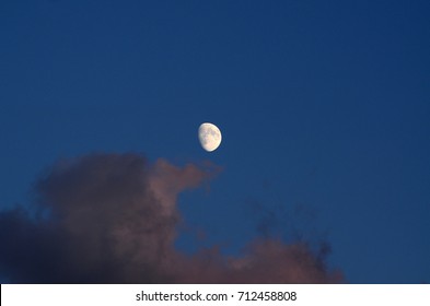 dark cloudy sky with moon