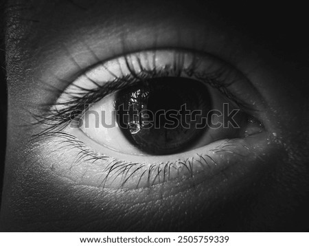 Similar – Image, Stock Photo spooky eyeball Dark