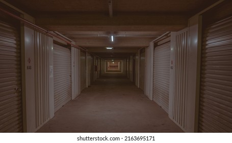 Dark Creepy Cellar With Garages