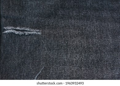 Dark Denim Jean Texture With Hole Torn