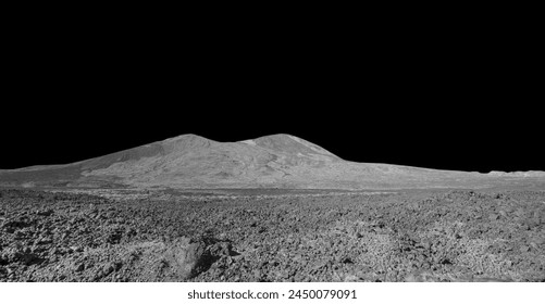 Dark desert space background. Empty planet landscape - Powered by Shutterstock