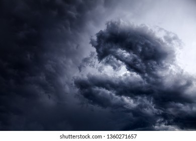 Dark and Dramatic Storm Clouds Area Background