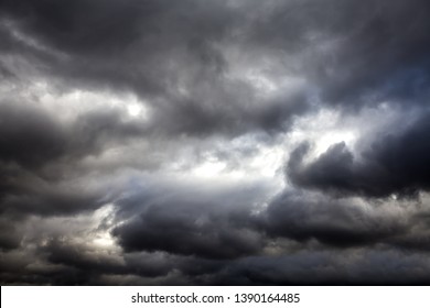 Dark and Dramatic Storm Clouds Area Background