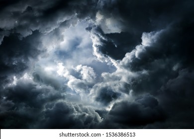 Dark and Dramatic Storm Clouds Area Background