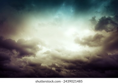 Dark and Dramatic Storm Clouds Area Background