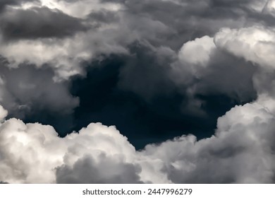 Dark and Dramatic Storm Clouds Area Background