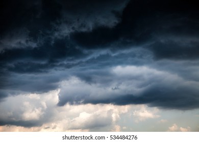 Dark and Dramatic Storm Clouds Area Background