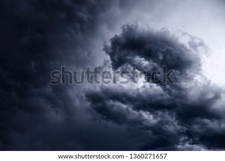 Dark and Dramatic Storm Clouds Area Background