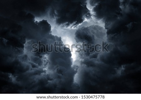 Dark and Dramatic Storm Clouds Area Background