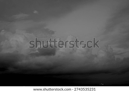 dark and dramatic Unsettling cloud - black and white