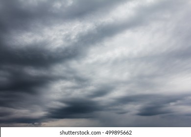 Dark, dreary and depressing autumn sky background. The mood of melancholy