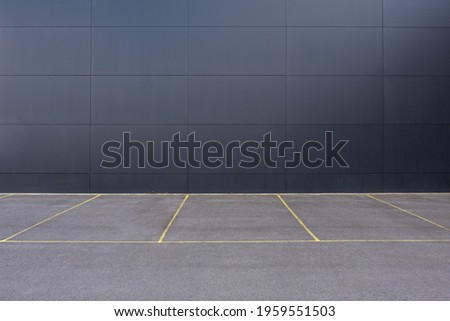 Similar – Image, Stock Photo Facade and parking lot access