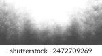 dark fog or smoke effect isolated on white background. Steam explosion special effect. Effective texture of steam, fog, smoke png. Vector illustration.	