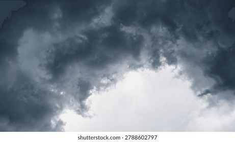 Dark foreboding clouds in the sky 