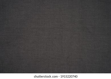 Dark Gray Cloth Napkin Isolated,  Background Cotton Texture Top View With Copy Space