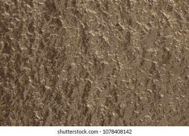 Dark Gray Texture From A Wet Concrete Foundation Wall