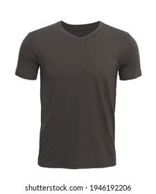 Dark Gray T-shirt Isolated For Mockups