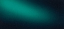 Dark Green Color Gradient Grainy Background, Illuminated Spot On Black, Noise Texture Effect, Wide Banner Size.