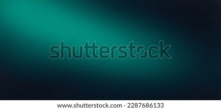 Dark green color gradient grainy background, illuminated spot on black, noise texture effect, wide banner size.