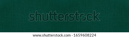 Dark green natural cotton linen textile texture background banner panorama