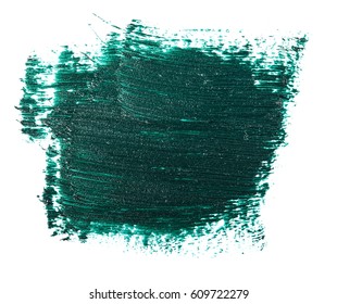 Dark Green Oil Paint On White Stock Photo 609722279 | Shutterstock