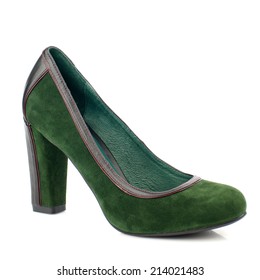 dark green suede shoes