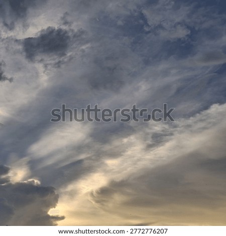 Dark grey cloud sky in rain season in tropical area.  Indonesia. 