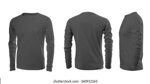 Grey Long Sleeve Shirt Images, Stock 
