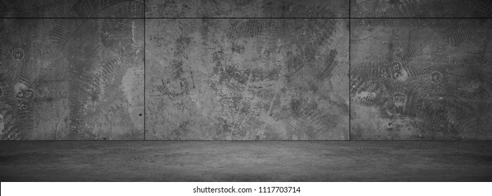 Dark Grunge Concrete Wall Background