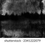 Dark grunge forest, obsolete horror texture, halloween background