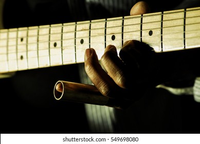 Dark guitar slide 