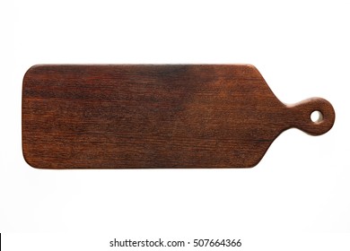 Dark handmade wood cutting board