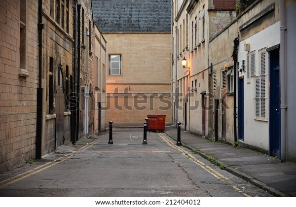 Dark Inner City Alleyway Background Stock Photo Edit Now