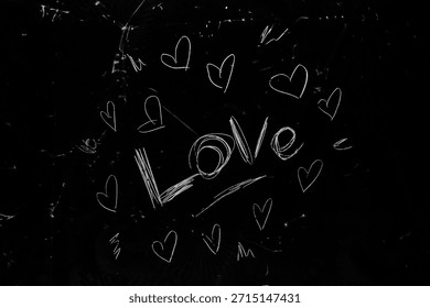 Dark Love Scribble Background, love scribbles and symbols
