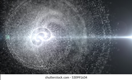 Dark Matter Particles Background
