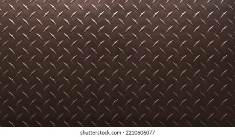 dark metal texture with diamond embossed, brown background for design - Shutterstock ID 2210606077