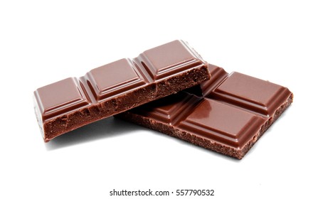 Dark Milk Chocolate Bars Stack Isolated Stock Photo (Edit Now) 557790523