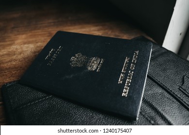 Dark Moody Photo Of Indian Passport. This Was A Small Shoot I Did When I Get My Passport For The First Time.